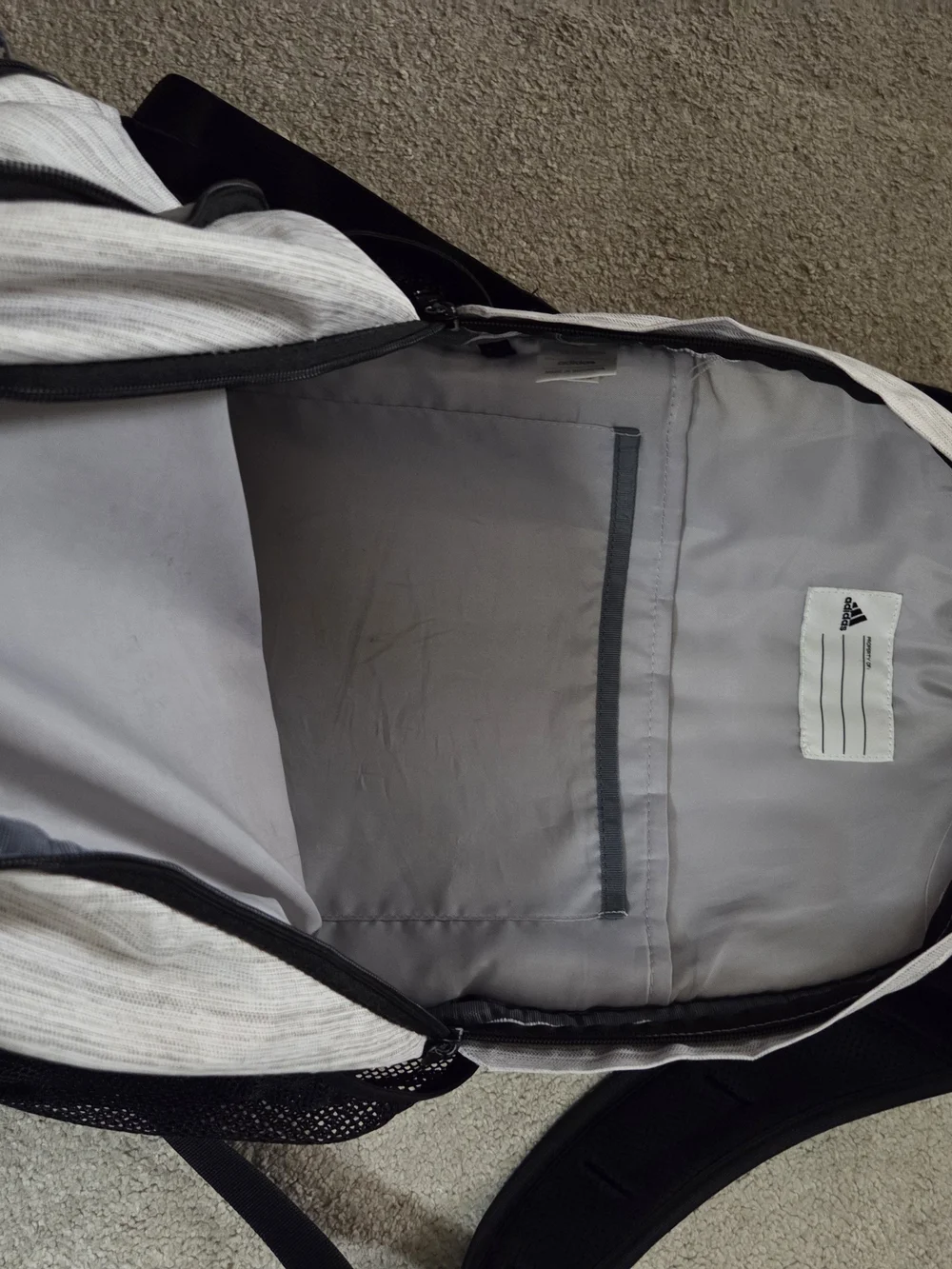 Adidas Unisex Prime 6 Backpack, Two Tone White/Black, One Size, Spacious Comfort
